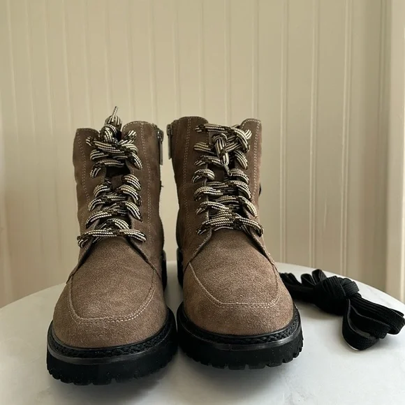 Aquatalia Mayra Suede Calf Weatherproof Lace-Up Boot
